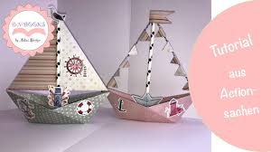Diy Tutorial Schiffe Deko Action Basteln Falten Sticker Aus Meinem Haul P Schiff Basteln Basteln Mit Papier Bastelarbeiten Aus Papier Und Pappe