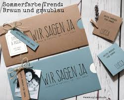 Hochzeitskarte Aus Kraftpapier Mit Farbe Bluegrey Der Sommertrend Karte Hochzeit Hochzeitskarten Hochzeitskarten Einladung