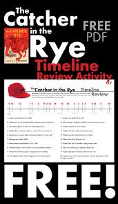Catcher In The Rye Free Timeline Review Worksheet For J D