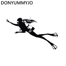 Заработай деньги на бензин, парковку и автомойку со stickerride. Donyummyjo 15 3 8 7cm Khusus Decal Dengan Scuba Diving Gerakan Karakter Kartun Wanita Penyelam Stiker Rw 029 Decal Sticker Decal Aliexpress