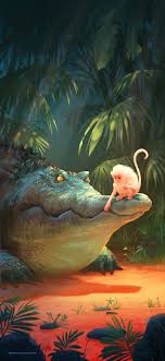 Artstation Monkey N Croc Nikolai Lockertsen Concept Art Drawing Animal Drawings Character Design Animation