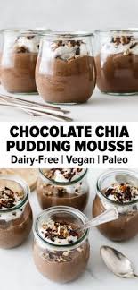 Chocolate Chia Pudding Mousse Is A Smooth Blended Version Of Chocolate Chia Chocolate Chia Pudding Chocolate Chia Pudding Recipes Chocolate Chia Seed Pudding