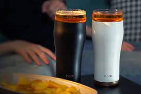 It has a unique bottom that grips to the table, so it won't fall over easily. This Travel Thermos With Its Own Detachable Beer Mug Is Proof That The Best Ideas Exist On Kickstarter Yanko Design