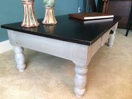 Black And Gray Coffee Table Painted In French Linen And Black With A White Wash And Clear Wax Painted Coffee Tables Coffee Table Redo Coffee Table