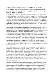 When uranium is dug out of the earth its radioactive decay products come along. Http Www Nuclear Risks Org Fileadmin User Upload Pdfs Uranabbau Tansania 2013 Proposed Uranium Mining Threatens The Granary Of Tanzania Pdf