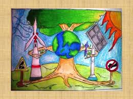 Education For Sustainability Drawing Competition Energy Conservation Poster Earth Drawings