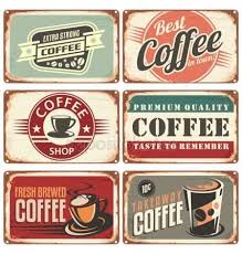 Collection Retro Cafe Signes Etain Vecteur En Vente Isaretler Kahve Sanati Kahve Kutusu