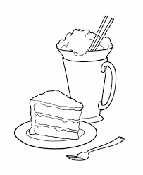 The coloring pages, pens, pencils and dessert. Simple Dessert Coloring Page Free Printable Coloring Pages For Kids