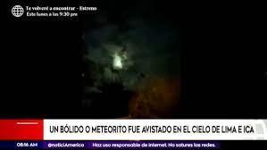 Enrique arango arias, jefe del servicio sismológico nacional, confirmó a cubadebate que por la naturaleza del fenómeno, tentativamente… Noticias Sobre Meteorito El Comercio Peru