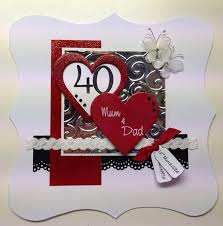 Today i'm making a wedding card with the blended seasons stamp set & stitched seasons framelits. Handmade Ruby 40th Wedding Anniversary Card Wedding Anniversary Greeting Cards Wedding Anniversary Cards Wedding Cards