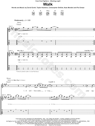 Foo fighters bring the concrete and gold on tour. Foo Fighters Walk Guitar Tab In A Major Download Print Sku Mn0097029