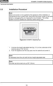 Language to show the displays in the desired language, select the language before the first use. Technical Information Cva4070 Cva4075 Coffee System Pdf Free Download