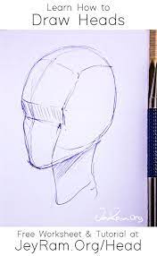 How To Draw The Head From Any Angle Free Worksheet Video Tutorial In 2020 Human Anatomy Art Drawing Body Poses Drawings