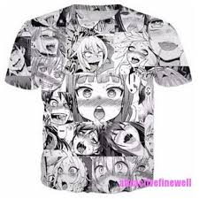 Fs Unisex 3d Impresso Camisetas Grafico Tees Engracado Ahegao Anime T Shirt De Manga Curta Top Shopee Brasil