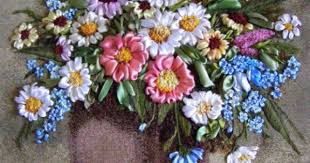 I Ribbon Embroidery Gallery Ru Photo 154 Embroidery Ribbons Ribbon Efforts Valehcia Silk Ribbon Embroidery Embroidery Craft Ribbon Art