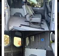 Converting a 3-person Sprinter bench seat to a 2-person unit