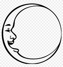 Smiley Face Clip Art Black And White Moon Black And White Crescent Moon Free Transparent Png Clipart Images Download