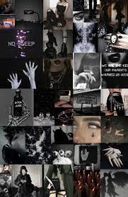 Dark Aesthetic Photo Collage Etsy Iphone Wallpaper Tumblr Aesthetic Goth Wallpaper Emo Wallpaper