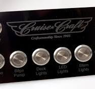 Custom engraved switch dash panel/boat/plane/ car/ equipment black acrylic
