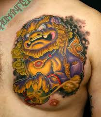 Foo dogs which are placed inside or outside a building are meant to protect your home or workplace from negative. 16 Foo Dog Tattoos On Chest