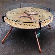 This upcycled coffee table is a really great project for beginners. Cupro Wooden Spool Upcycled Into Coffee Table By Desobra