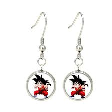 Gothic dragon claw dangle earrings with clear crystal ball silver finish #932. Superheroes Dragon Ball Z Dbz Anime Manga Dangle Earrings Walmart Com Walmart Com