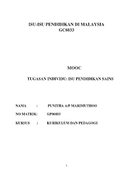 Isu perkauman dan agama tidak timbul, hanya. Tugasan Individu Mooc Gc6033 Punitha Marimuthoo Gp06883