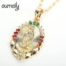 We scanned thousands of stores. 18k Gold Plated Crystal Diamond Virgin Mary Necklace Cz Ladies Religious Prayer Necklaces Pendants Fashion Jewelry Gifts Wish