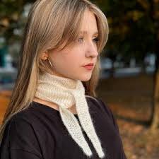 Black Cream Silk Scarf