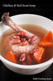 Chicken And Red Bean Soup Recipe Red Bean Soup Chinese Cuisine Recipes Asian Soup Recipes