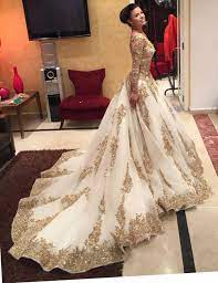 1001 Images Pour La Robe Doree De Vos Merveilles Et Comment La Porter Gold Lace Wedding Dress Two Piece Wedding Dress Long Wedding Dresses