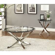 4.4 out of 5 stars. Norwood Coffee Table With Tempered Glass Top Chrome And Clear Walmart Com In 2021 Contemporary End Tables Coffee Table End Table Set Contemporary Coffee Table