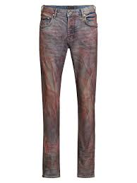 P001 low rise with slim leg purple overcast $344 cad. Purple Brand Men S P001 Dirty Distressed Jeans Crimson Editorialist