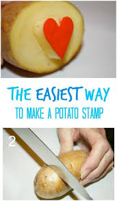 How To Make You Own Potato Stamp The Easy Way Potato Stamp Potato Print Make Your Own Stamp