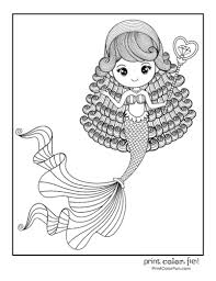 Hoping your baby&aposs gorgeous blue peepers won&apost darken? 30 Mermaid Coloring Pages Free Fantasy Printables Print Color Fun