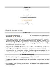 Mietvertrag einliegerwohnung muster als doc pdf. Mietvertrag Pdf