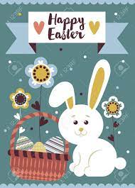 Easter cards are a great way to spread joy and cheer even from afar. Cute Easter Card Design Vector Illustration Royalty Free Cliparts Vectors And Stock Illustration Image 81178467