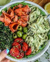 Smoked Salmon With Lemon Dill Tahini Pasta Smoked Salmon Recipes Healthy Salmon Recipes Smoked Salmon Salad