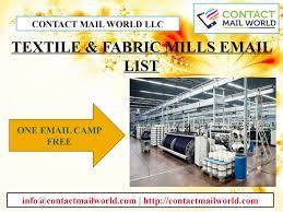 The textile technology center strives to provide the most up to date solutions for fiber producers, textile and apparel manufacturers and retailers most specialized needs. Textile And Fabric Mills Email List By Ruby Johnson Issuu