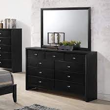 Beauty salon vector concept banners. Amazon Com Gloria Black Finish Wood Dresser And Mirror Furniture Decor