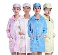 OEM Reusable Cleanroom Coverall ESD Lab Coat Anti Static Clothing