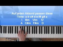 Mit Nur 4 Tonen 36 Songs Auf Dem Klavier Begleiten Youtube Klavier Klavier Lernen Noten Klavier
