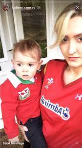 Ramsey and colleen have been married four years after tying the knot at caldicot castle in wales in the summer of 2014. Afcstuff On Twitter Photo Aaron Ramsey S Wife Colleen Son Show Their Support For The Wales Rugby Team For Their Six Nations Game Vs Ireland Tonight Afc Https T Co W99i7xcap1