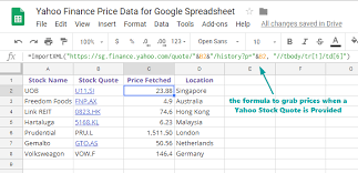 Automatically Get Yahoo Finance End Of Day Stock Price In