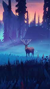 Deer In Nature Art Iphone Wallpaper Abstract Art Wallpaper Anime Scenery Wallpaper Scenery Wallpaper