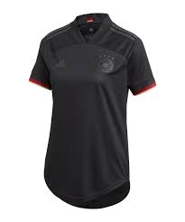 Das neue deutschland trikot away wird dunkelgrün sein und die rauten von den wm trikots aus dem jahr 1990 tragen. Adidas Dfb Deutschland Trikot Away Em 2020 Damen Schwarz Fan Shop Replica
