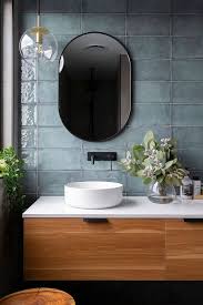 Black Bathroom Vanity With Timber Top New Renovation Edition Is Here Bathroom Inspiration Decor Sleek Bathroom Simple Bathroom
