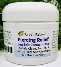 Buy Urban Releaf Piercing Relief Sea Salt Concentrate Aftercare Safely Clean Soothe Gently Heal New Irritated Keloid Bump Piercings Effective Non Iodized Dead Sea Salt Tea Tree Rosemary Online In