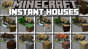 The accompanying rundown arranges the absolute best minecraft mods out there the present moment. Minecraft Instant House Mod Build Instant Houses And Live Inside Them Minecraft Youtube