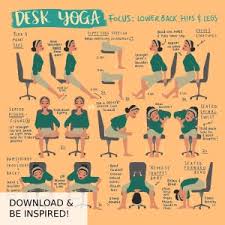 Yoga is an incredibly popular method of exercise with programs available at your disposal. Desk Yoga Focus On Shoulders Back And Neck Chair Yoga Etsy